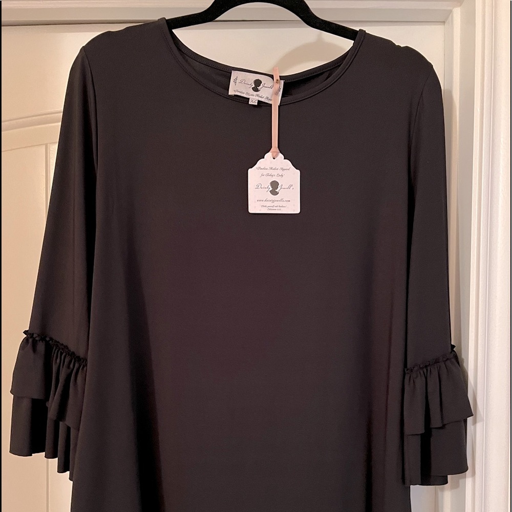 Dainty Jewells Black Layering Top.